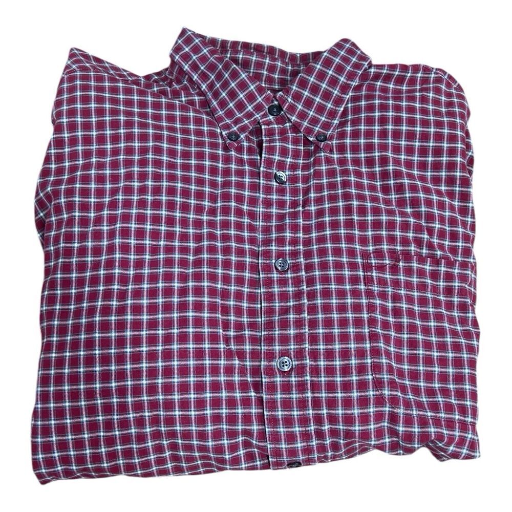 Eddie Bauer Men's Dress Shirt Button‎ Down Plaid Size XXL Long Sleeve Cotton
